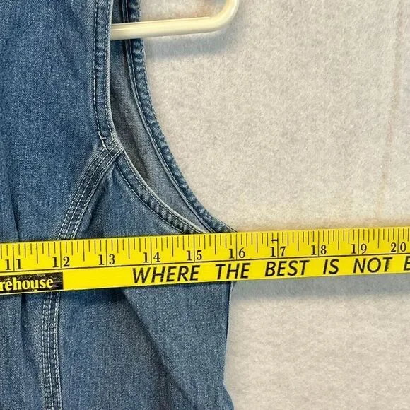 Y2K OLD NAVY Dress Women’s Sz 6 Blue Jeans Denim Mini Sleeveless Sheath Vintage - Picture 9 of 12